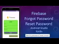 Firebase Reset Password Forget Password Android Studio Kotlin