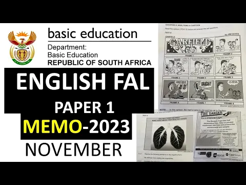 Download MP3 2023 MEMO ENGLISH FAL PAPER 1 FINAL EXAMS NOVEMBER:  GRADE 12  [THUNDEREDUC] BY MAM MAHLANG