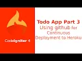 Todo App Tutorial Part 3 using Codeigniter 4