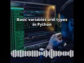 Basic variables and types in Python CyberSecurity DevSecOps Expert Develop PenTest and