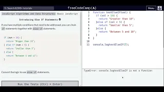 Lesson 72 Basic JavaScript Introducing Else If Statements