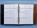 A5 size time log - printable planner insert printed on A4 paper