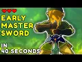 EASY How to get Master Sword EARLY in 40 Seconds Zelda BOTW Tricks