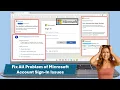 Fix All Problem of Microsoft Account Sign-In Issues Webpage Not Found Something Went Wrong Lock
