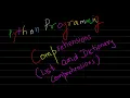 Python Programming - More Comprehensions HINDI