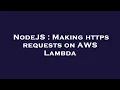 NodeJS Making https requests on AWS Lambda