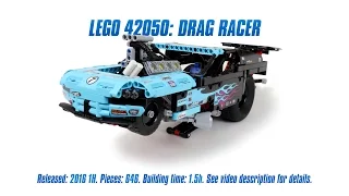 'Lego Technic 42050: Drag Racer' Unboxing, Parts List, Speed Build & Review
