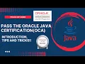 Oracle Java Certification OCA Crash Course - Introduction Tips Strategy