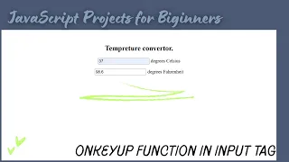 Tempreture convertor in js convert celsius to fahrenheit Basic project of js learning