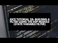 Juce Tutorial 28 - Building a Filter Plugin Using the DSP Module State Variable Filter