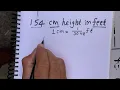 154 cm height in feet Hindi