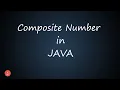 Composite Number in JAVA BluejCode