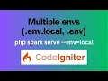 Codeigniter 4 create multiple environments - env local env