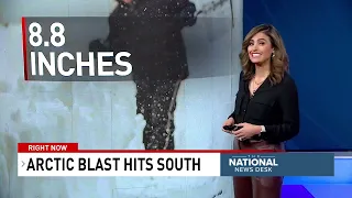 Arctic blast hits southern US