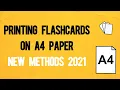 How to Print Flashcards on A4 Paper New Methods 2021 Quizlet Paid Alternative