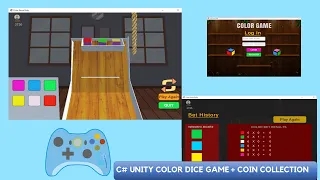 C UNITY DICE COLOR GAME COIN COLLECTION 100 RANDOM WITH SOURCE CODE