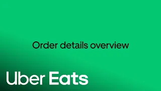 View Order Details on Uber Eats Orders Uber Eats