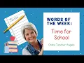Cursive Writing Practice Writing Practice Sheets Words of the Week Theme Time for School