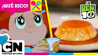 Menú de CN | Pizza de pepperoni y flan de vainilla de Ben 10 🍕 🍮 | @fatafeat