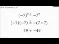 Exponents with Negative Bases