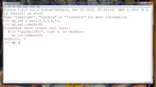 How to Remove an Element from a Set in Python programming language