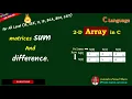 Matrix Addition Subtraction in C code Step-by-Step Logic example Full Explanation in Nepali