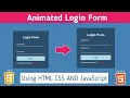 Create A Animated Login Form Vanilla JavaScript