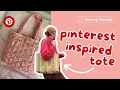 DIY Quilted Tote Bag Sewing Tutorial Pinterest Inspired Sewing
