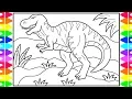 How to Draw a DINOSAUR for Kids Dinosaur Drawing Dinosaur Coloring Book Pages for Kids