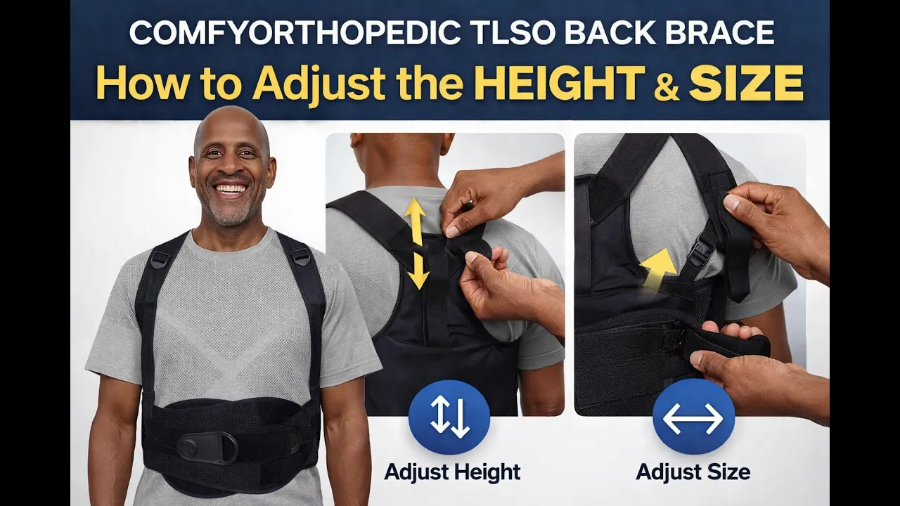 Comfyorthopedic TLSO Thoracic Full Back Brace L0456/L0457 Adjustment Video
