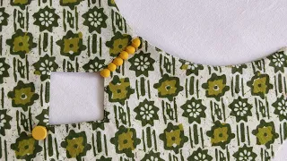 Stylish and easy neck design with details cutting and stitching