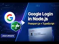 Google Login in Node js Passport TypeScript MongoDB - Full Tutorial