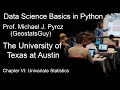 Data Science Basics Univariate Statistics