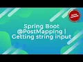 4 Postmapping getting String Input