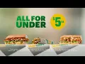 Subway s New Fresh Value Menu 15 protein packed choices All under 5 each
