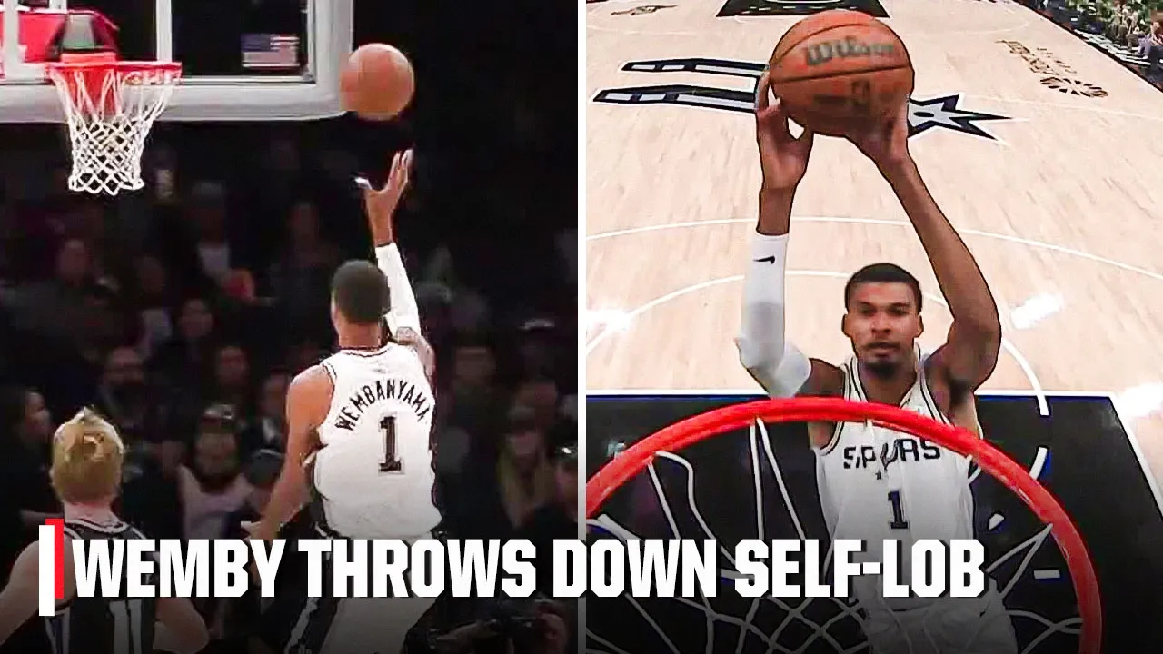 WEMBY GOES COAST-TO-COAST AND LOBS IT TO HIMSELF 👽 🤯 | NBA on ESPN