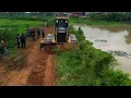 Lagu Amazing New Actions!! Skills Dozer Shantui Cutting Soil​ and Heavy Truck Land Fill Into Flooded