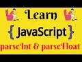 JavaScript Lecture - 57 parseInt parseFloat Method