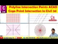 Create points at polyline intersection in AutoCAD Cogo points at polyline intersection in Civil 3D