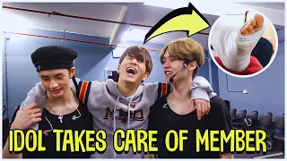 Kpop Idol Takes Care Of Member When They Hurt Themself 