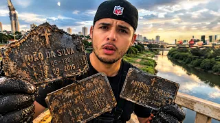 MUITAS PLACAS de CEMITÉRIOS FORAM ENCONTRADAS nesse RIO!
