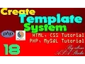 Create Template System 18 Table and CSS Left Navigation PHP MySQL CSS Tutorial Series