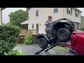Loading ATV into midsize pickup using Harbor Freight HAUL-MASTER 800 lb ramps