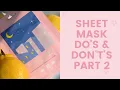 Download Lagu Do's en don'ts voor sheetmaskers #2 | FaceTory