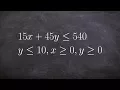 How to solve a word problem for linear programming