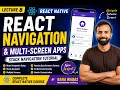 React Navigation Tutorial in React Native Stack Navigation Multi Screen Apps Course Lecture 8