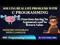 91 Functions with No Arguments and No Return Value in C Explained Master User Defined Functions