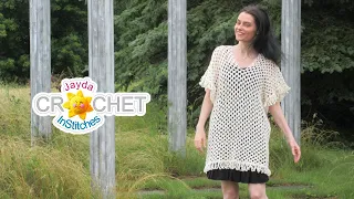 Simple Summer Cover Up Over Dress - Crochet Pattern Tutorial