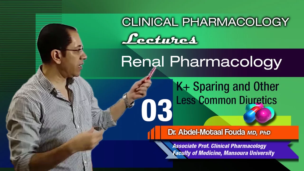 Renal Pharmacology (Ar) - 03 - K sparing and less commonly used diuretics