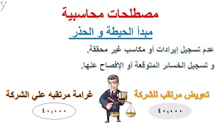 تعلم المحاسبة من الصفر    الدرس الثاني عشر    مبدأ الحيطة و الحذر دندنها